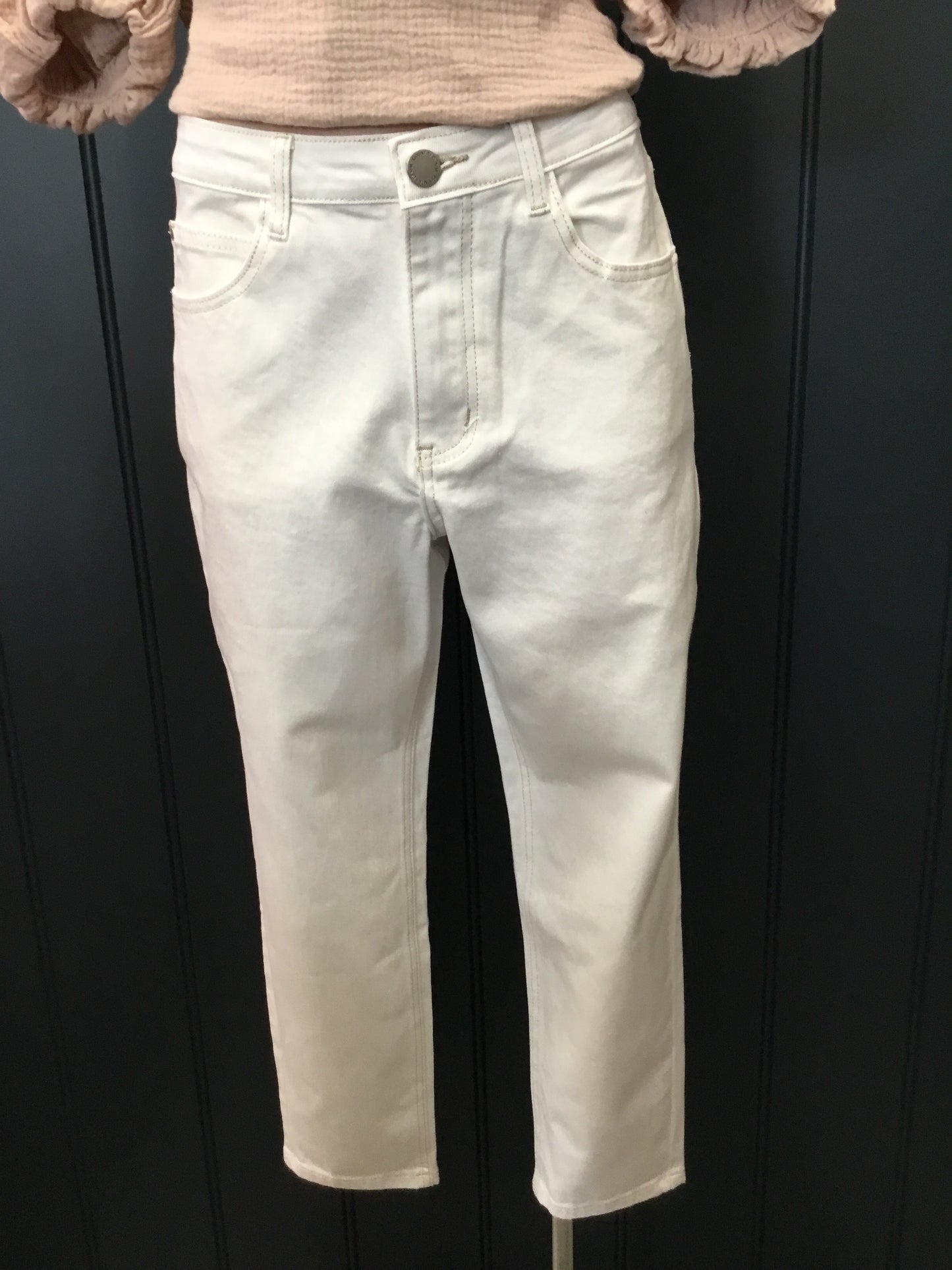 White Denim Jeans - Relaxed Fit