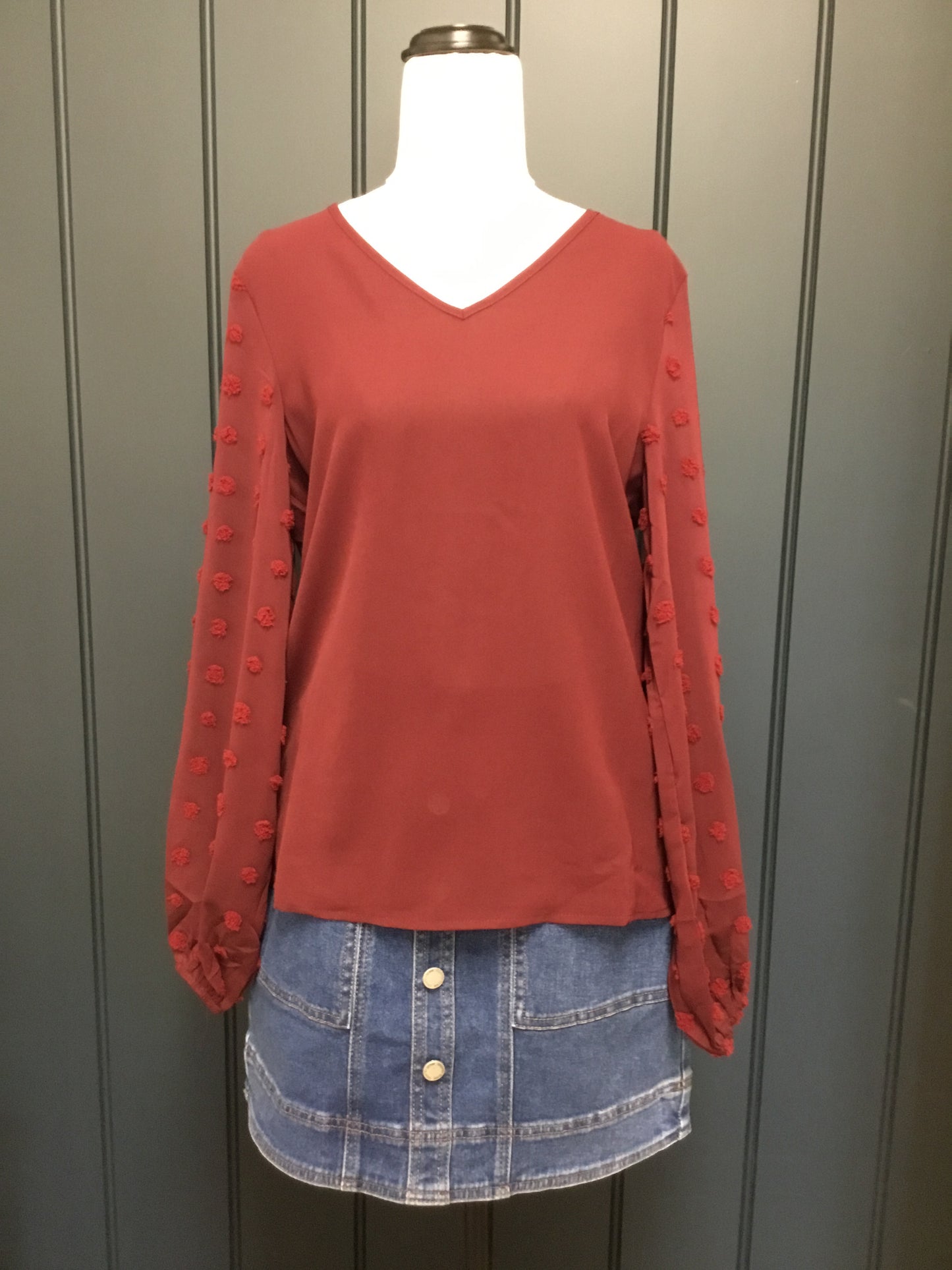 Burgundy Bobble Sleeve
