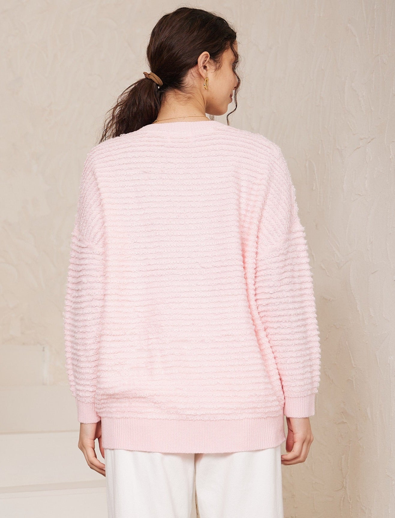 Chenille V-neck Pullover