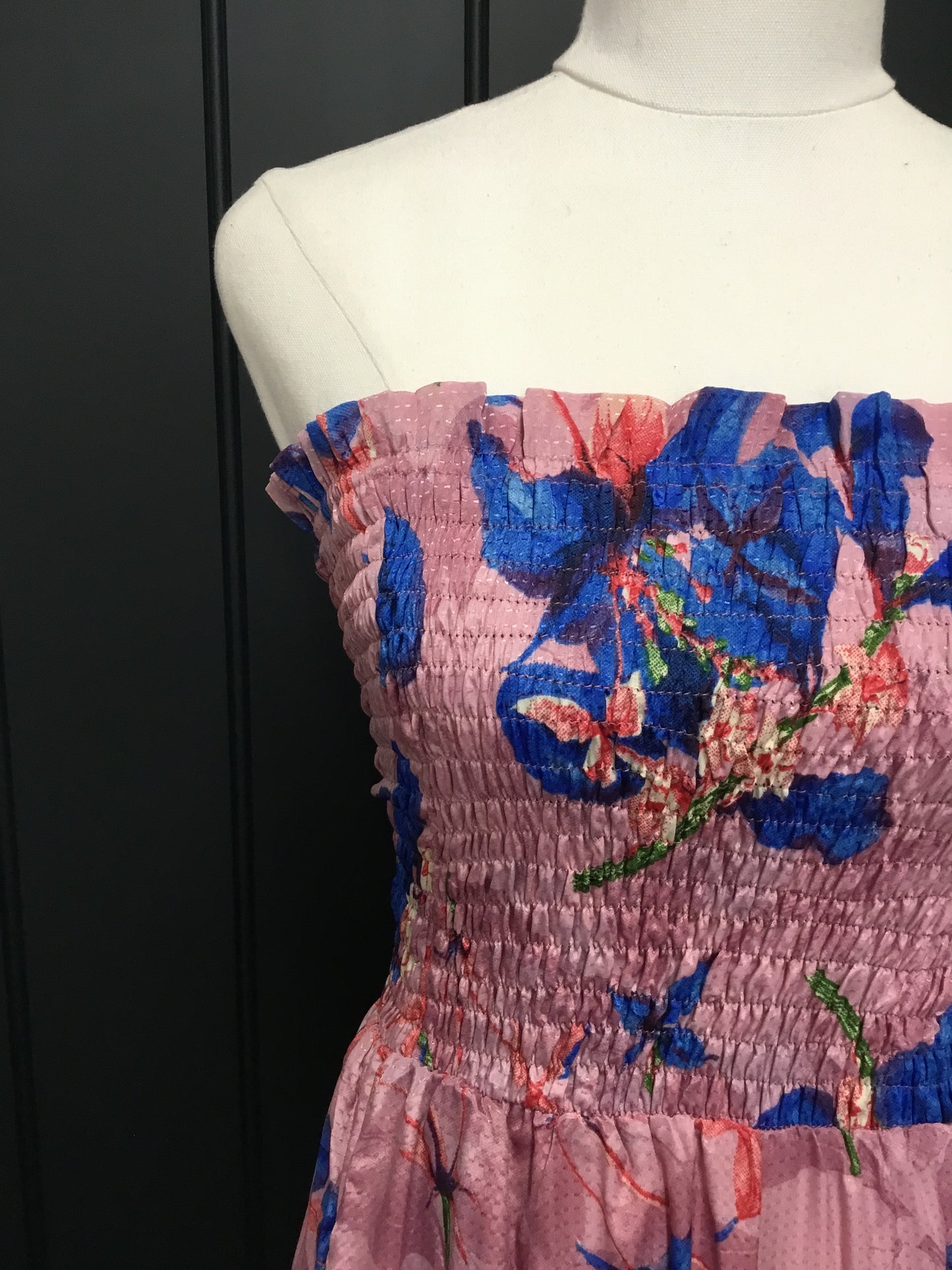 Strapless Jumpsuit Bold Floral