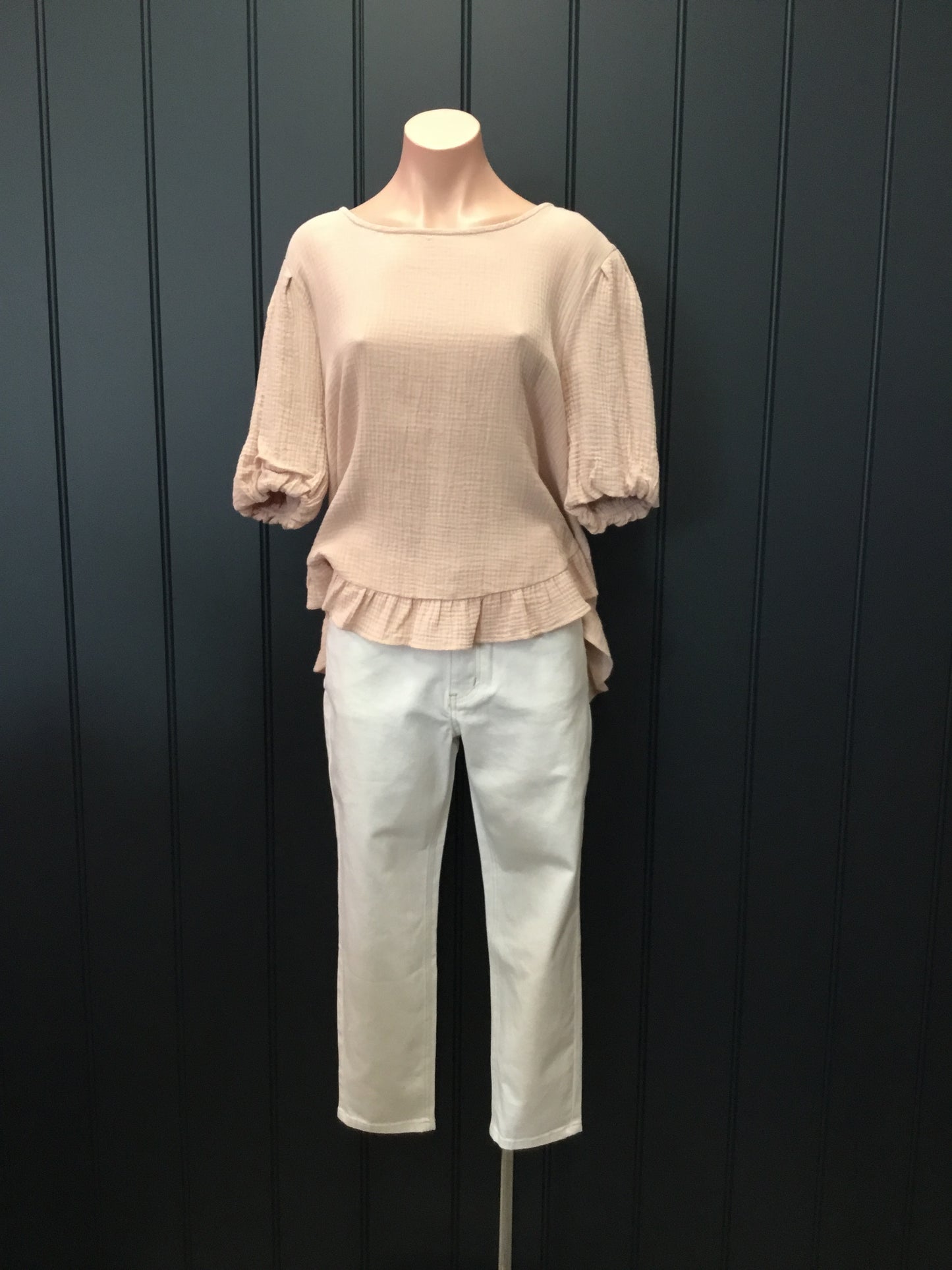 White Denim Jeans - Relaxed Fit