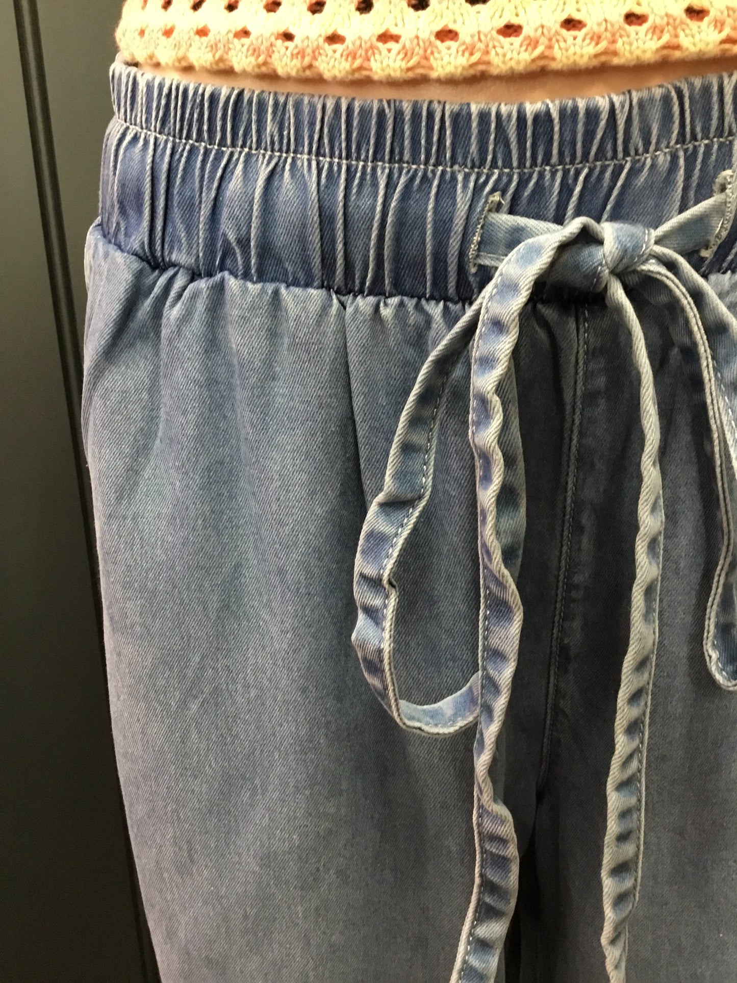 Wide Leg Soft Denim Pants