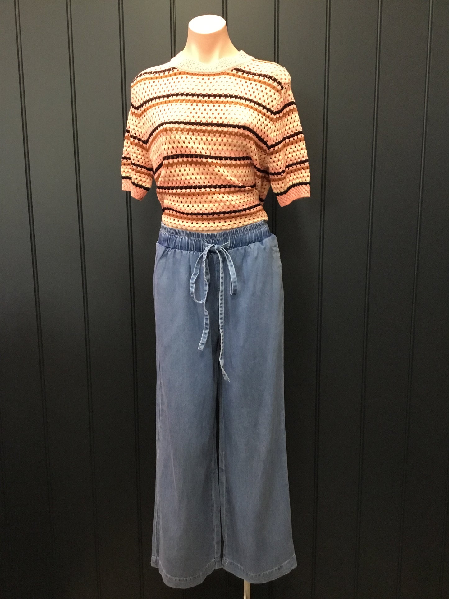 Wide Leg Soft Denim Pants