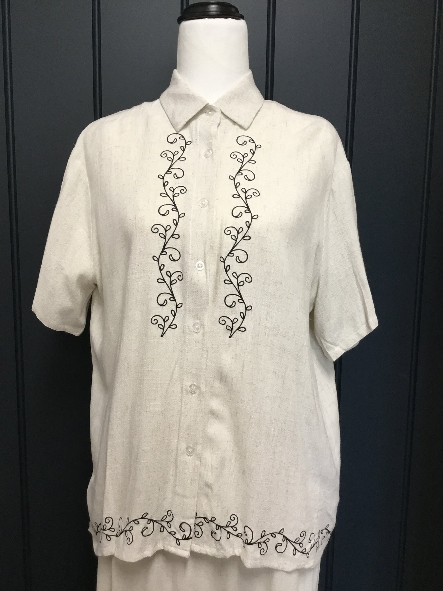Linen Blend Vine Shirt