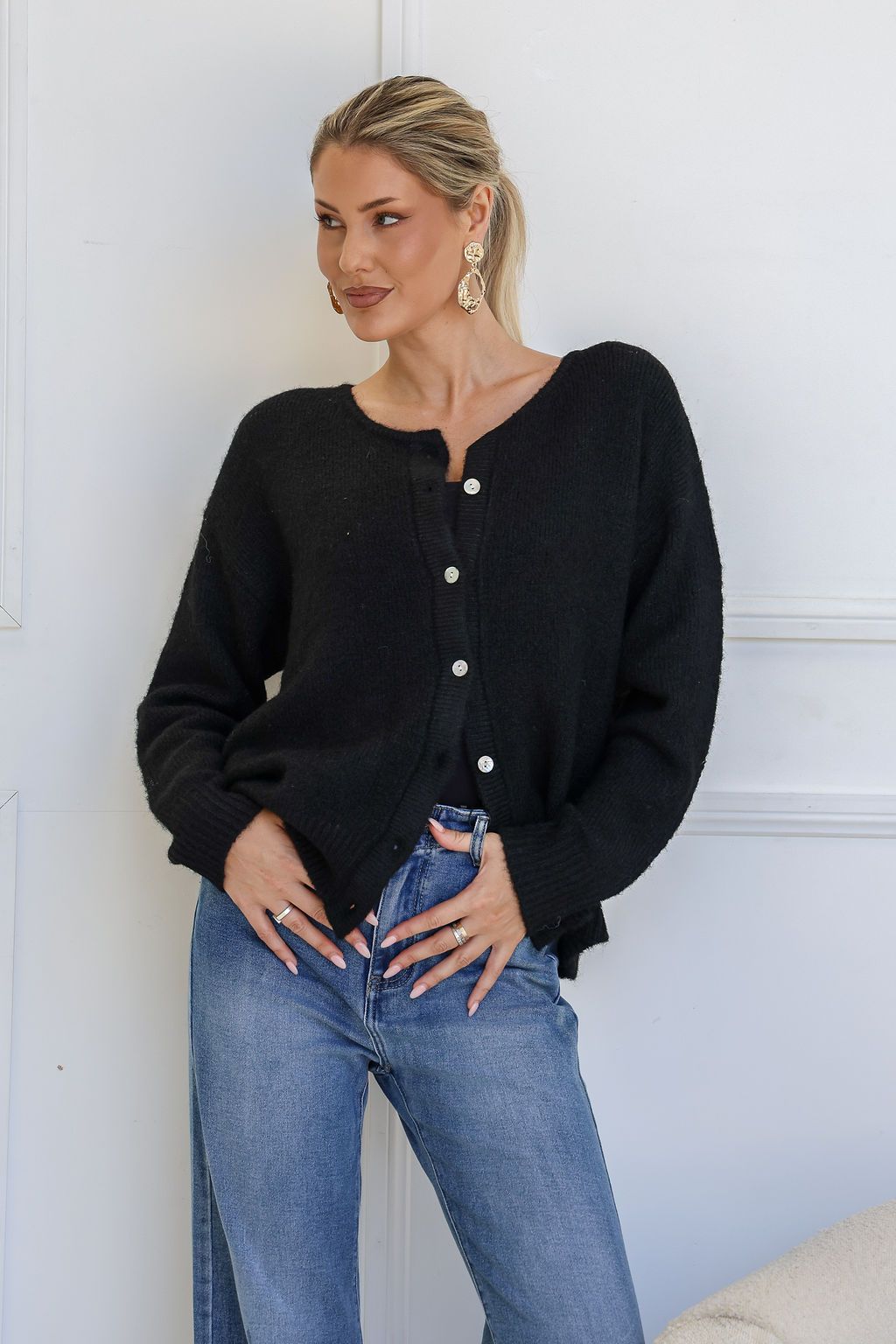 Miracle Cardi Black & Grey