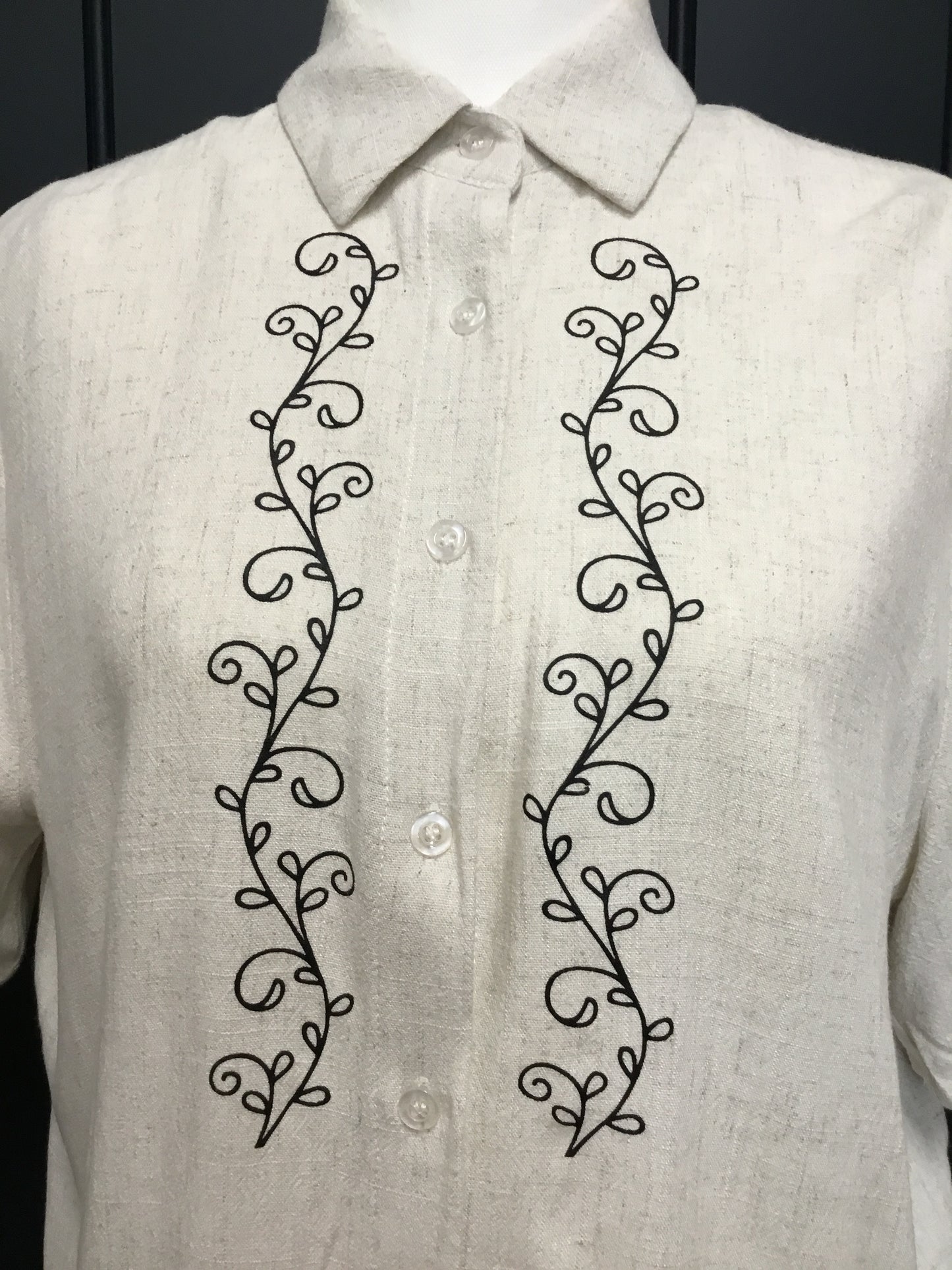 Linen Blend Vine Shirt