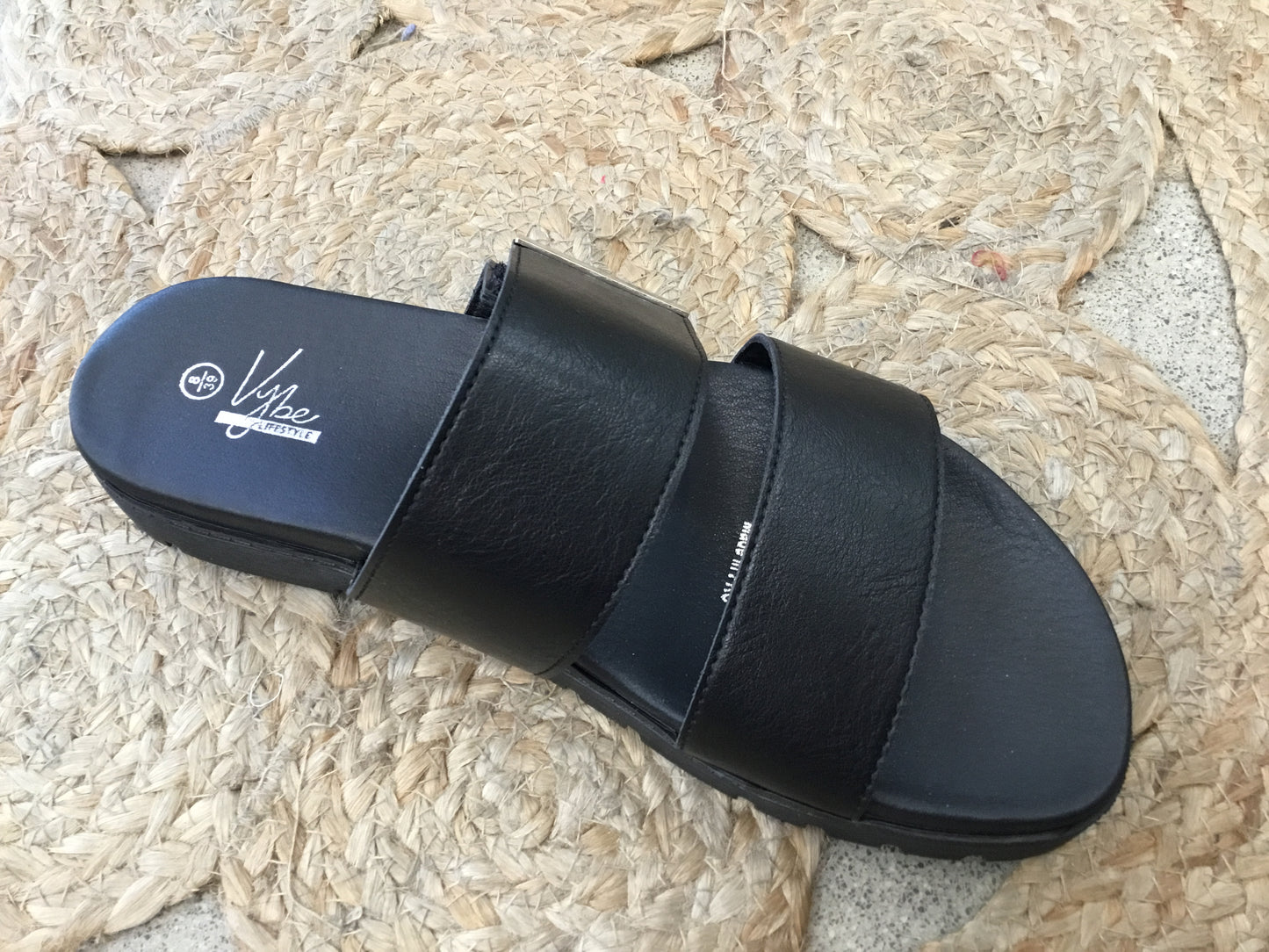 Sandal Leather Strap Silver Clip
