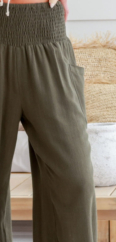 Jet Pant Linen Khaki