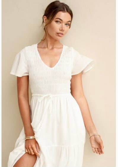 Linen Tiered Maxi Dress