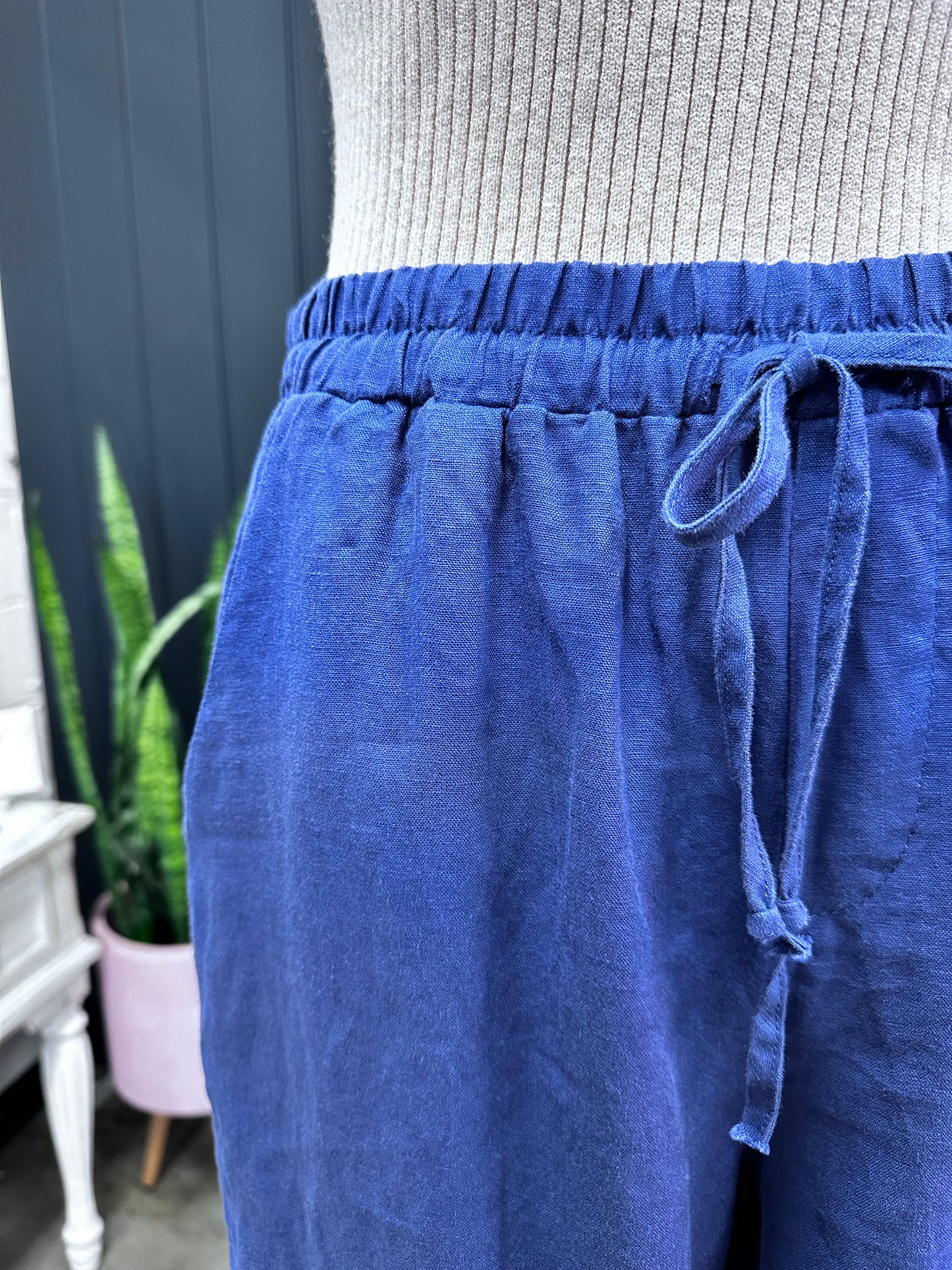 Ocean Breeze Linen Pants Blue