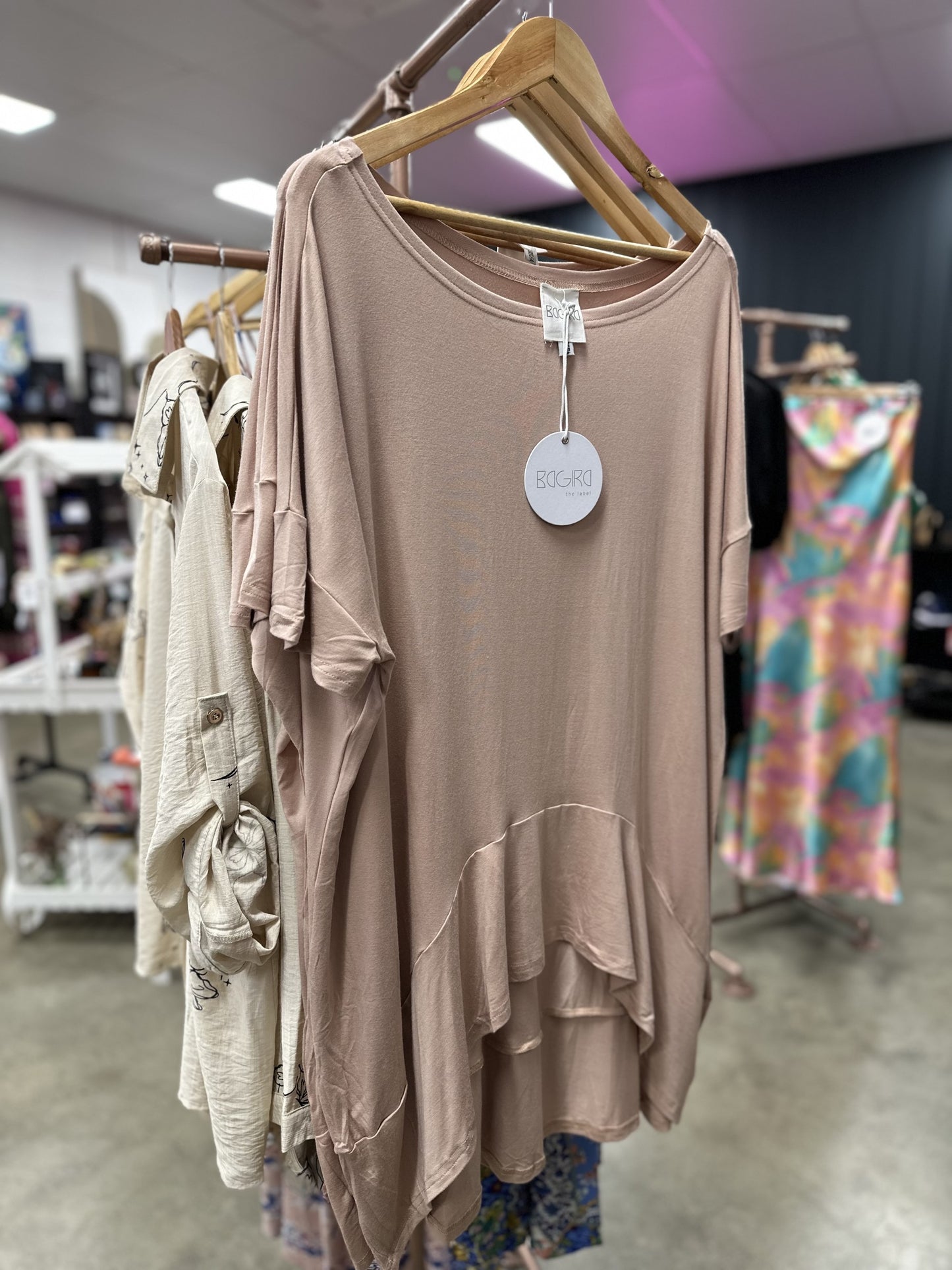 Nude Tunic Top
