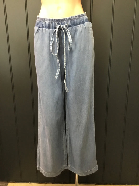 Wide Leg Soft Denim Pants