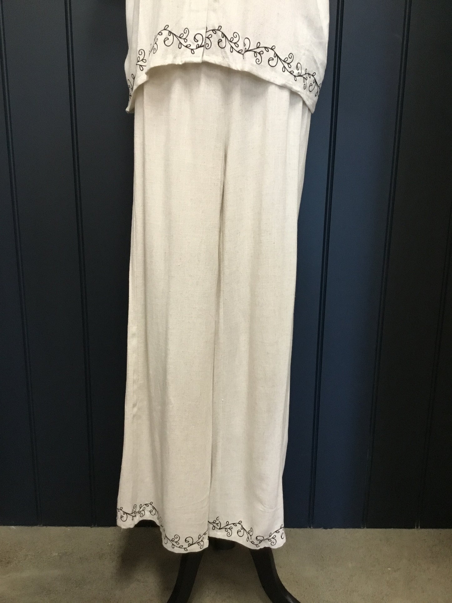 Linen Blend Vine Pant