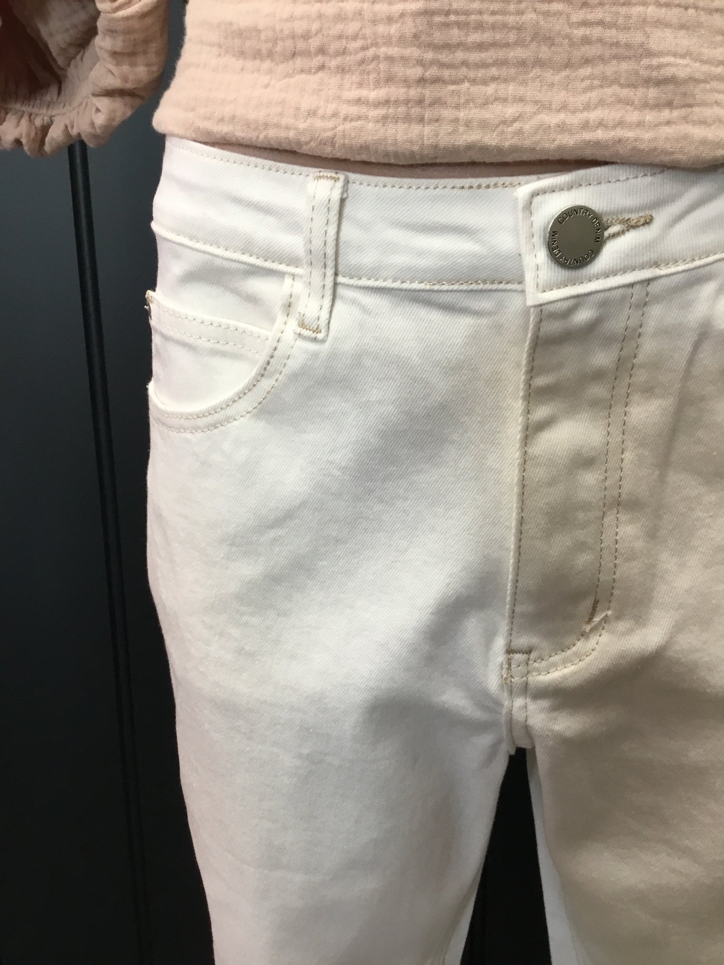 White Denim Jeans - Relaxed Fit