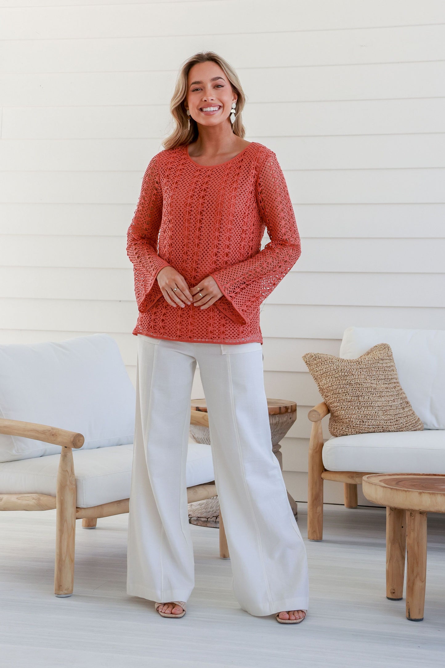 Crochet Bell Sleeve Top