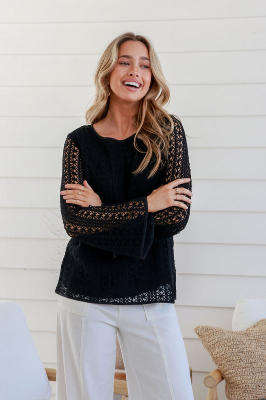 Crochet Bell Sleeve Top