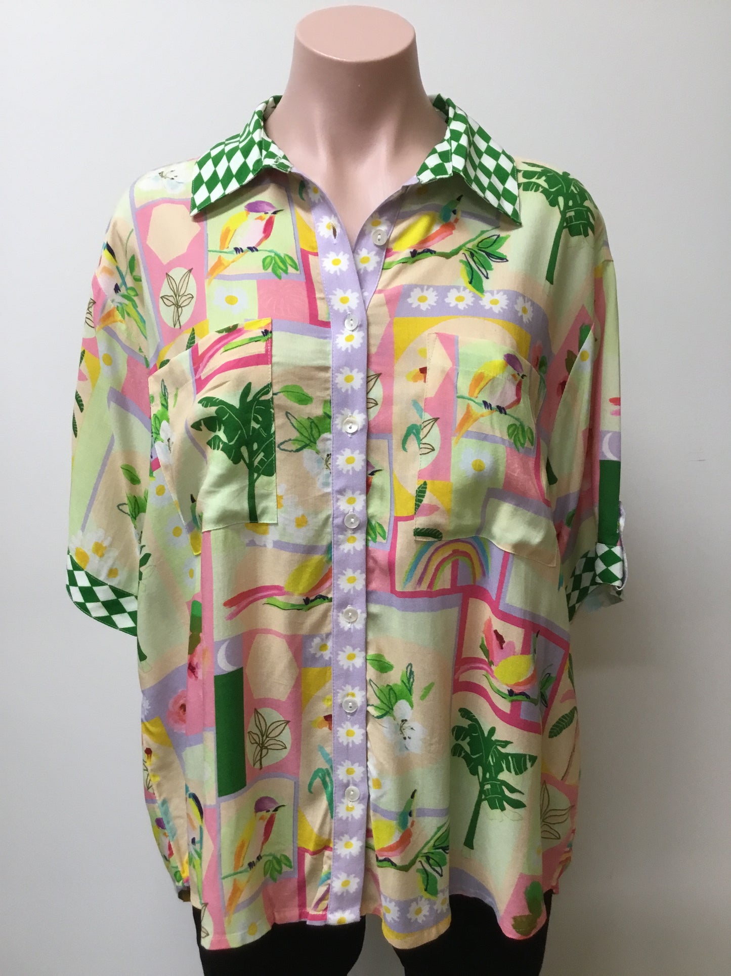 Miami Vibe Checked Collared Shirt
