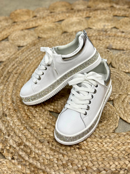 White Lux Sneaker Shoes Lavish