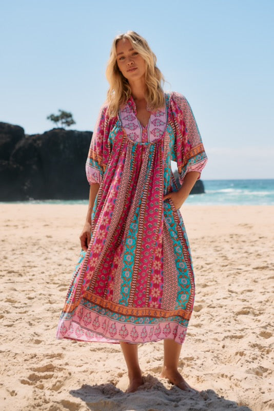 Jaase Boho Pink Dress – BouChic