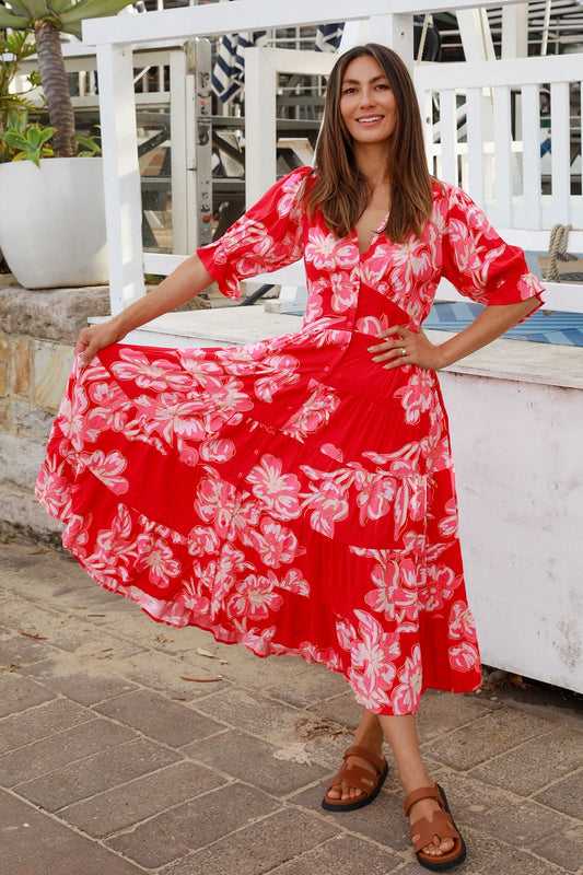 Pink Loves Red Long Dress