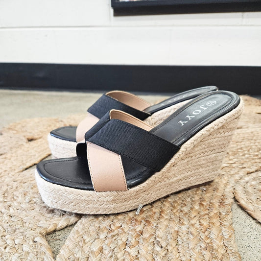 Two Toned Espadrille Wedge Heel