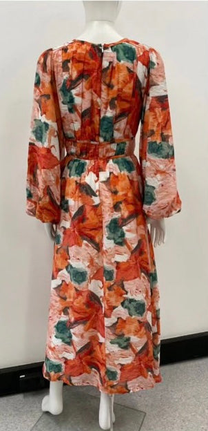 Floral Fantasy Party Dress - Red